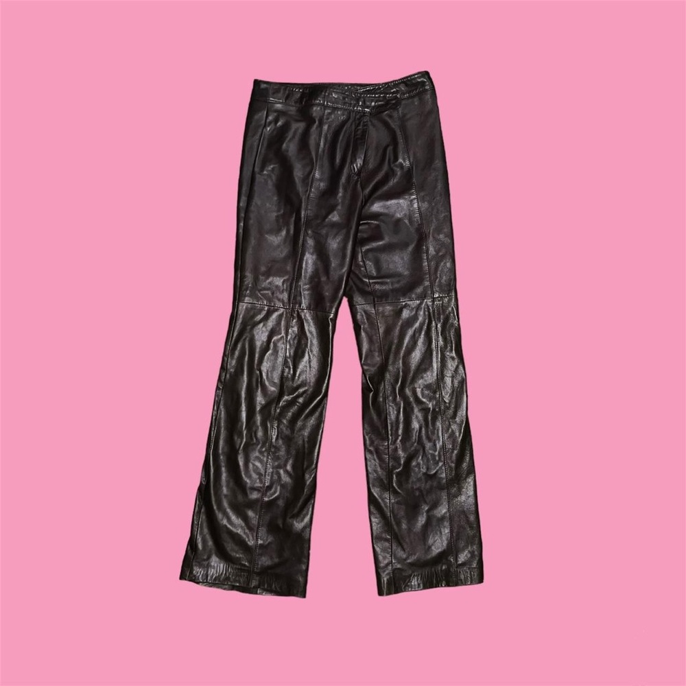 BROWN LEATHER DANIER PANTS